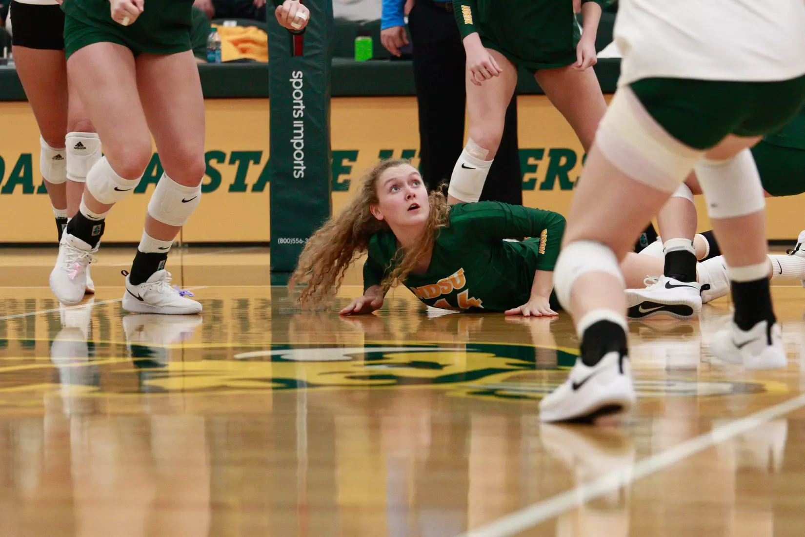 North Dakota State's Kelley Johnson against Denver in the Bentson Bunker Fieldhouse.