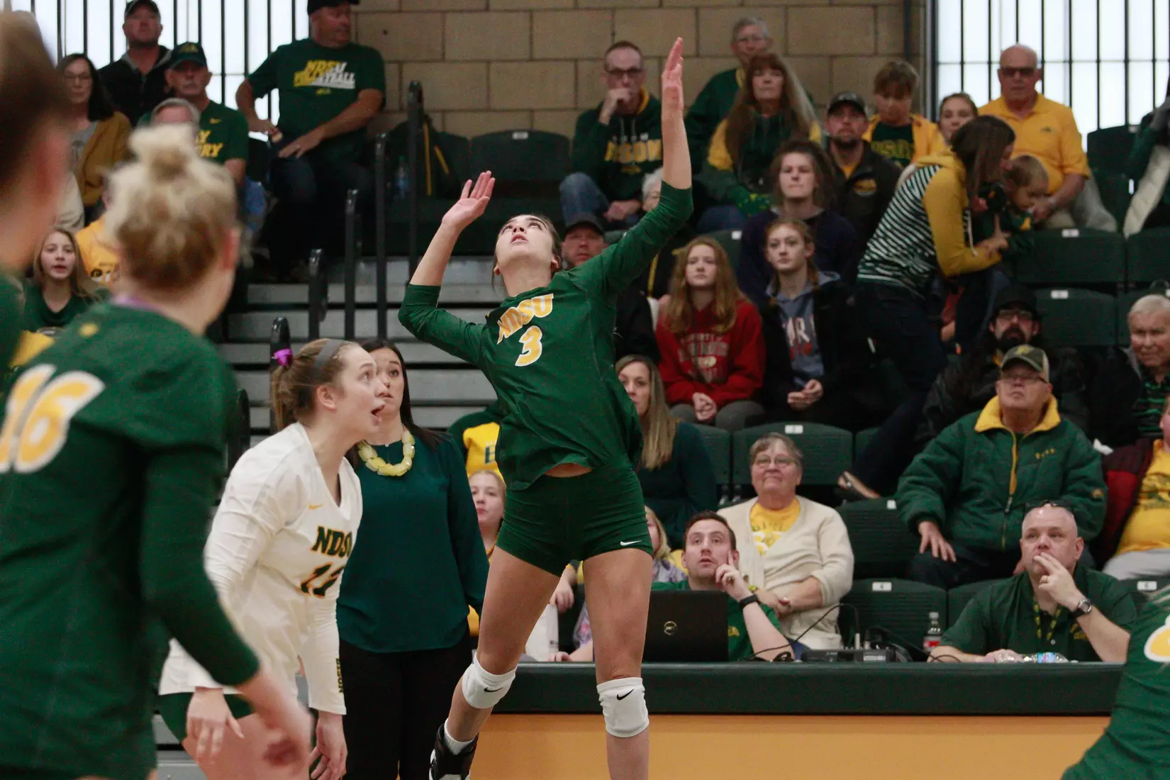 North Dakota State's Syra Tanchin against Denver in the Bentson Bunker Fieldhouse.