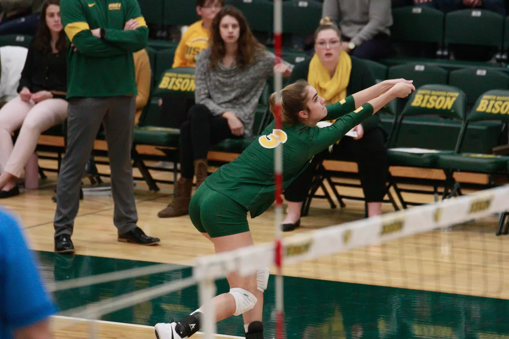 North Dakota State's Syra Tanchin against Denver in the Bentson Bunker Fieldhouse.
