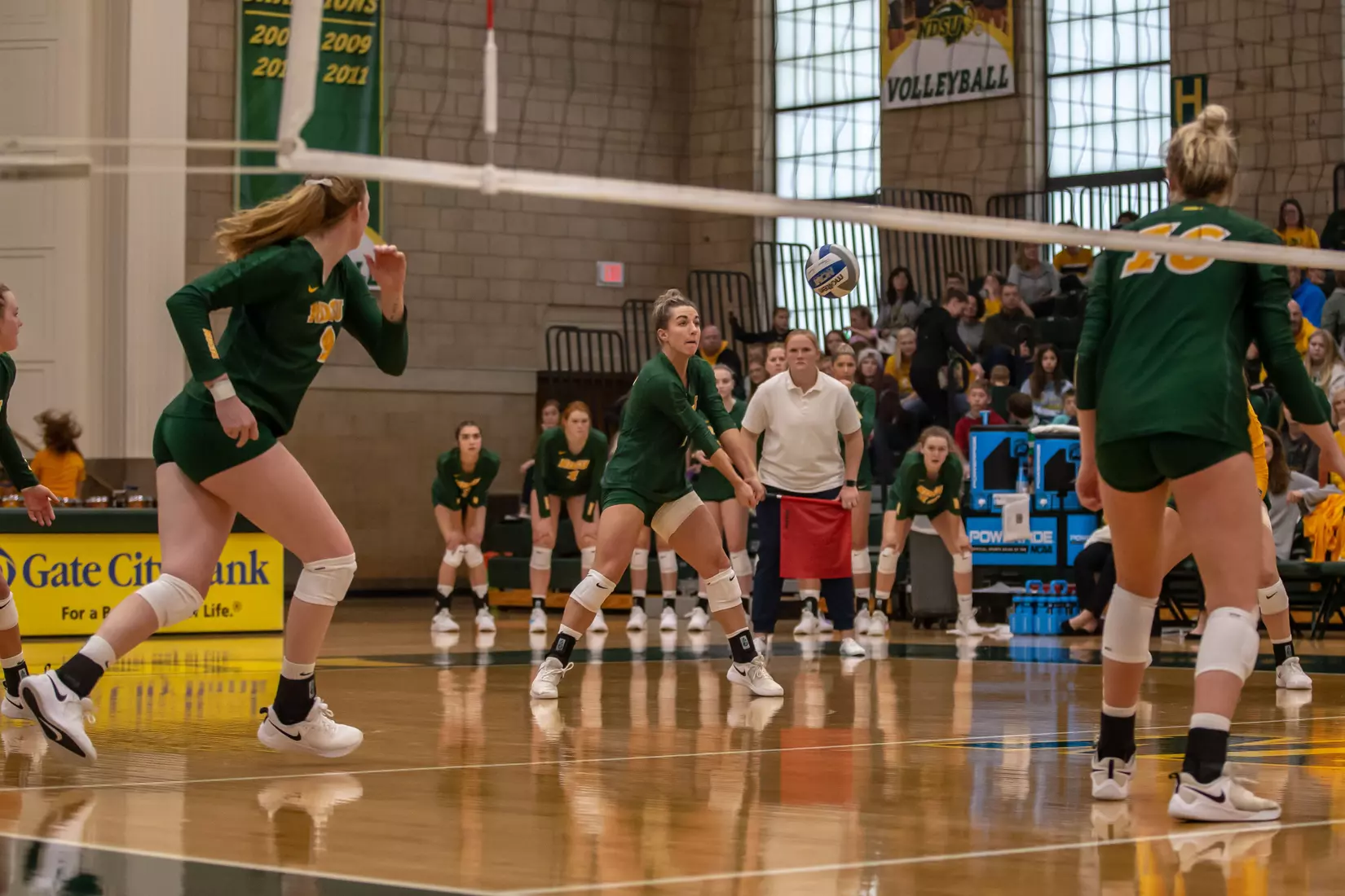 North Dakota State's Abbi Klos against Omaha in the Bentson Bunker Fieldhouse.