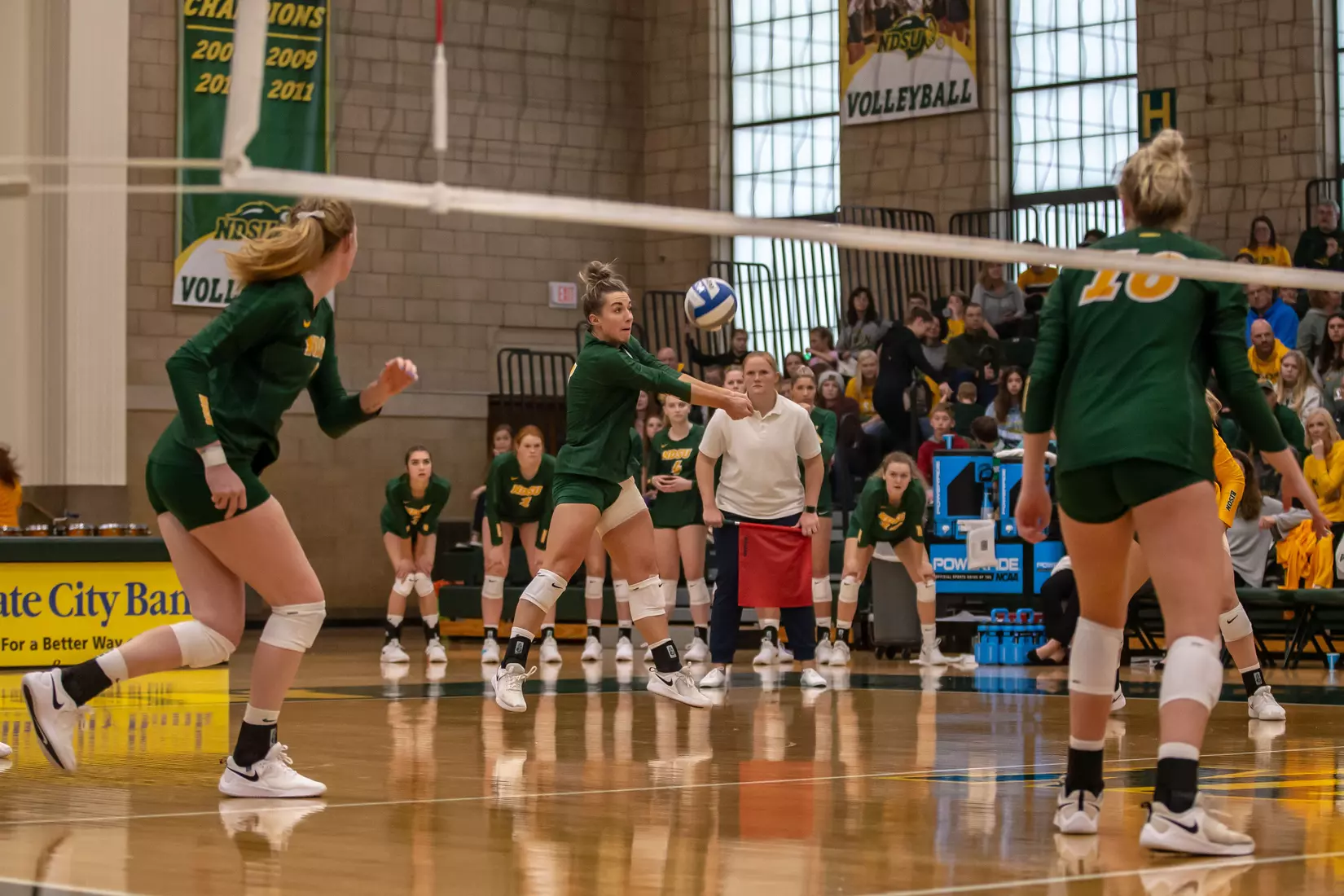 North Dakota State's Abbi Klos against Omaha in the Bentson Bunker Fieldhouse.