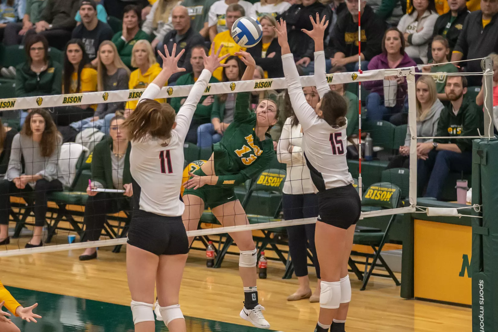 North Dakota State's Alexis Bachmeier against Omaha in the Bentson Bunker Fieldhouse.