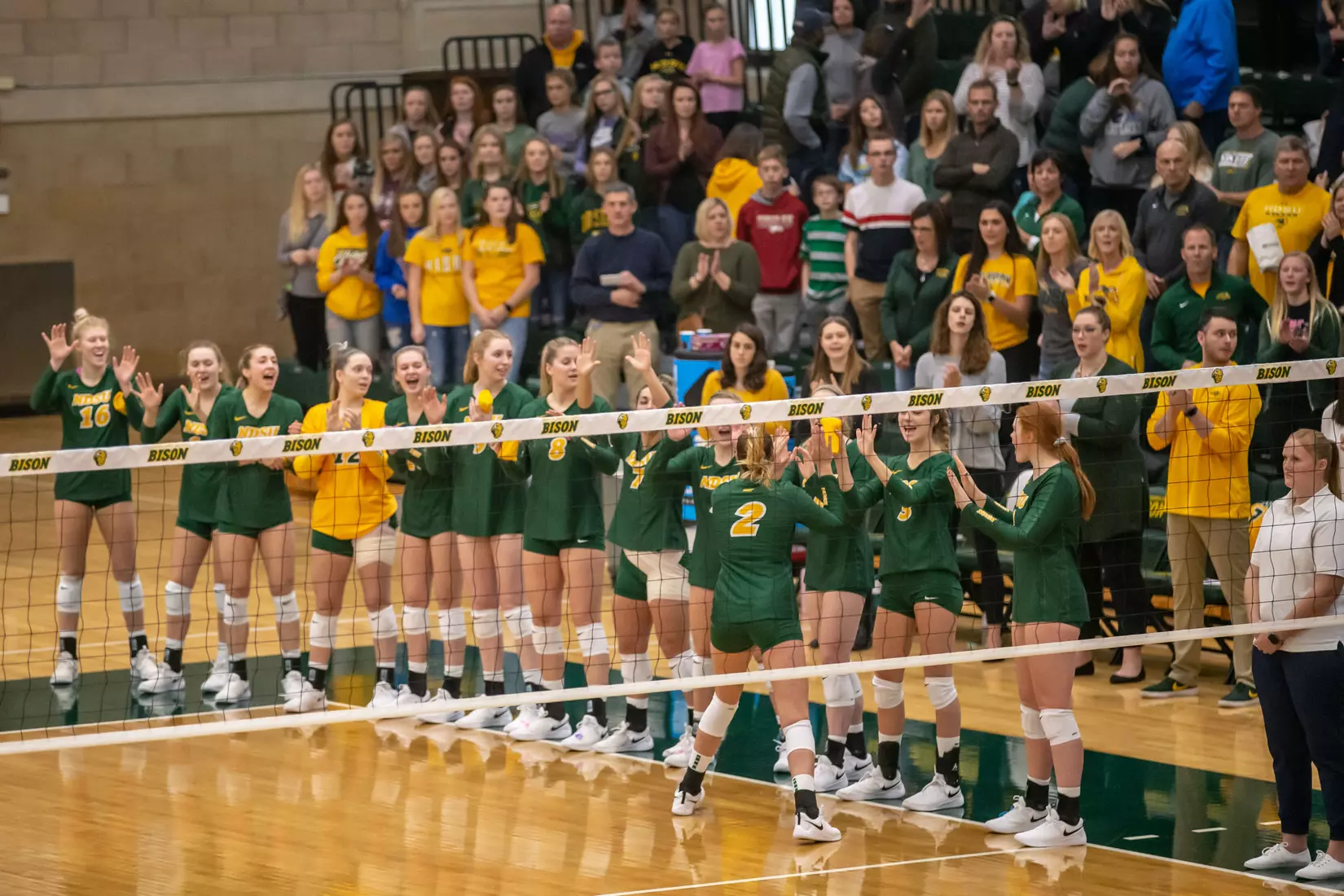 North Dakota State's Ava Schmoll against Omaha in the Bentson Bunker Fieldhouse.