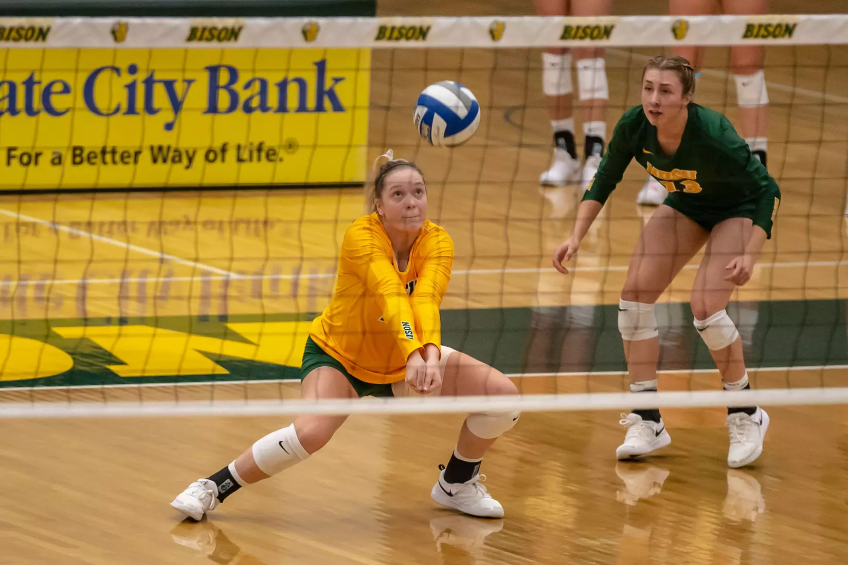 North Dakota State's Kaylee Hanger against Omaha in the Bentson Bunker Fieldhouse.
