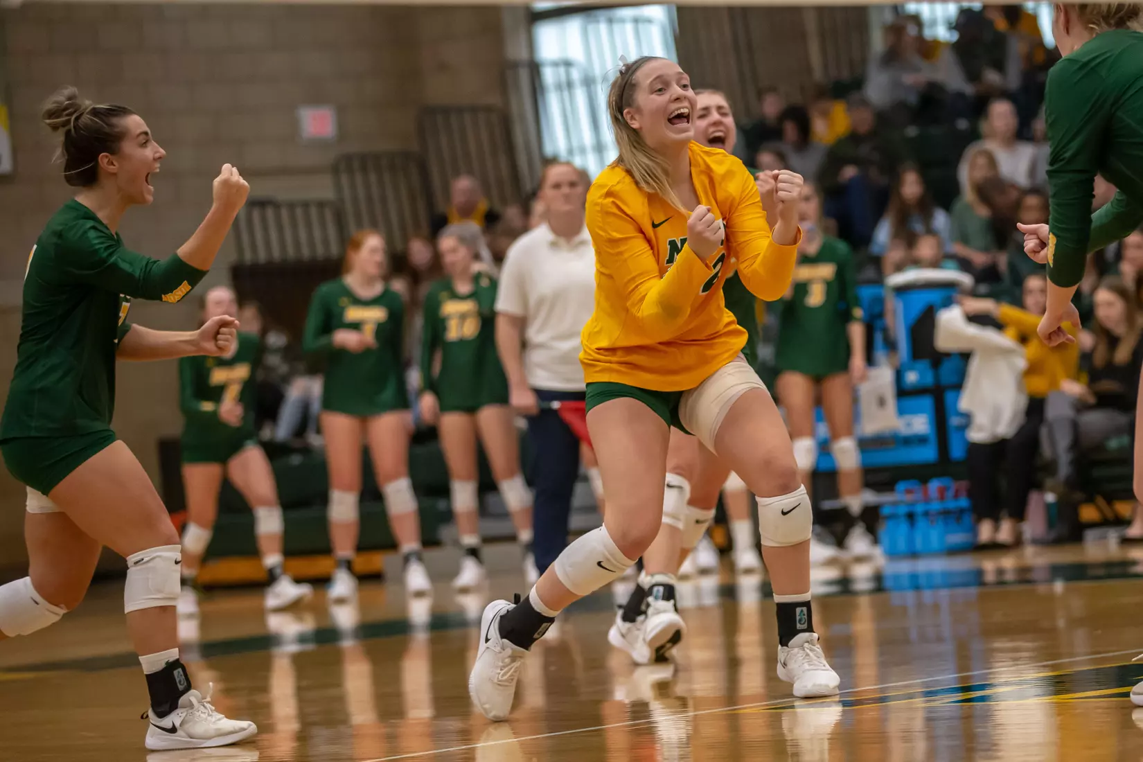 North Dakota State's Kaylee Hanger against Omaha in the Bentson Bunker Fieldhouse.