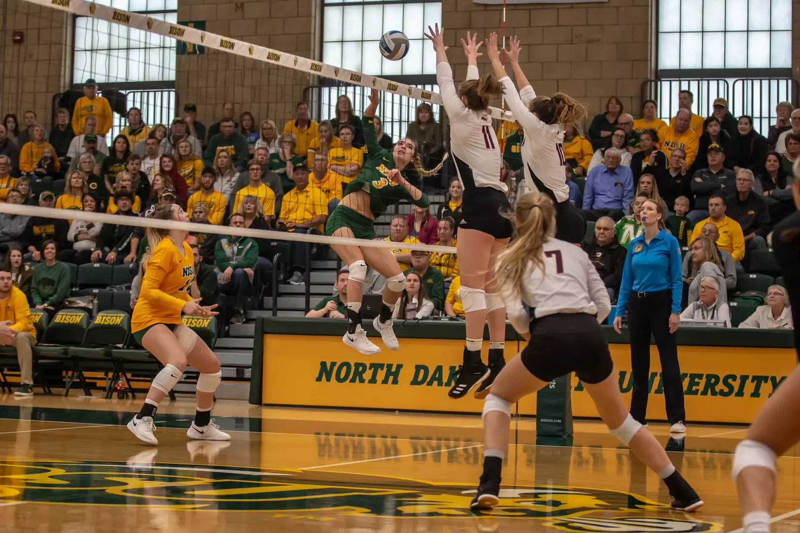 North Dakota State's Syra Tanchin against Omaha in the Bentson Bunker Fieldhouse.