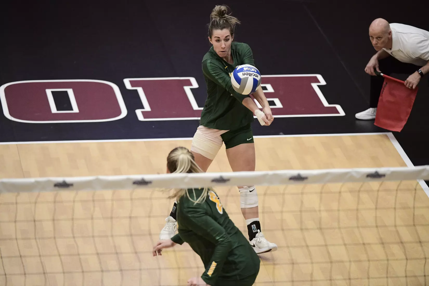 North Dakota State defensive specialist Abbi Klos during the Summit League tournament quarterfinal against Omaha on Nov. 22 in Denver.