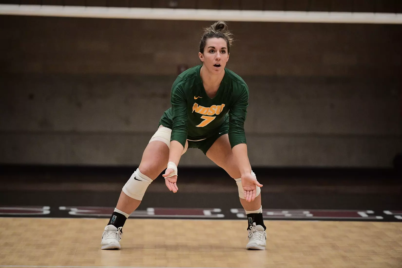 North Dakota State defensive specialist Abbi Klos during the Summit League tournament quarterfinal against Omaha on Nov. 22 in Denver.
