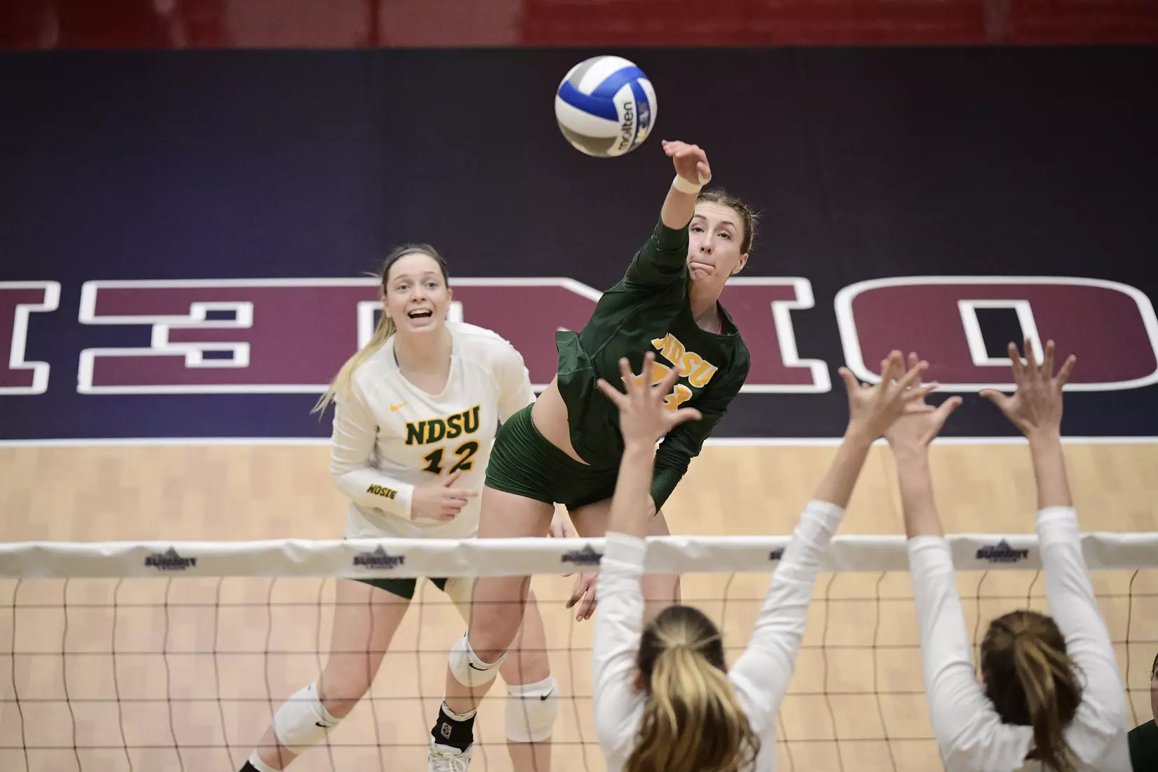 North Dakota State outside hitter Alexis Bachmeier during the Summit League tournament quarterfinal against Omaha on Nov. 22 in Denver.