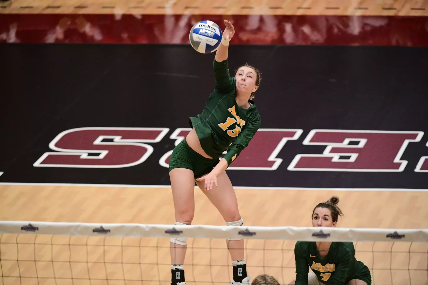 North Dakota State outside hitter Alexis Bachmeier during the Summit League tournament quarterfinal against Omaha on Nov. 22 in Denver.