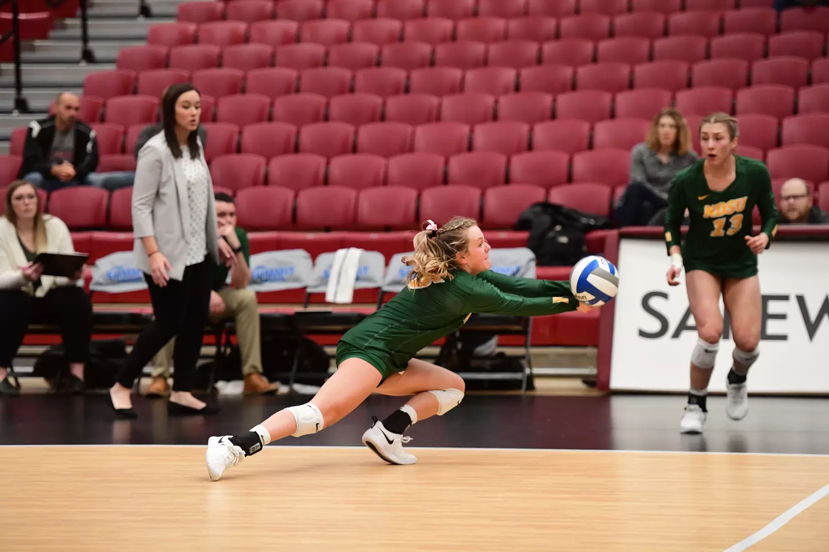 North Dakota State defensive specialist Ava Schmoll during the Summit League tournament quarterfinal against Omaha on Nov. 22 in Denver.