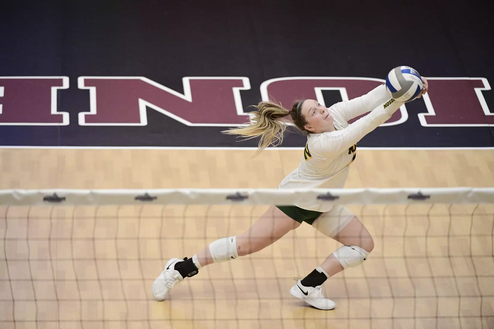 North Dakota State libero Kaylee Hanger during the Summit League tournament quarterfinal against Omaha on Nov. 22 in Denver.