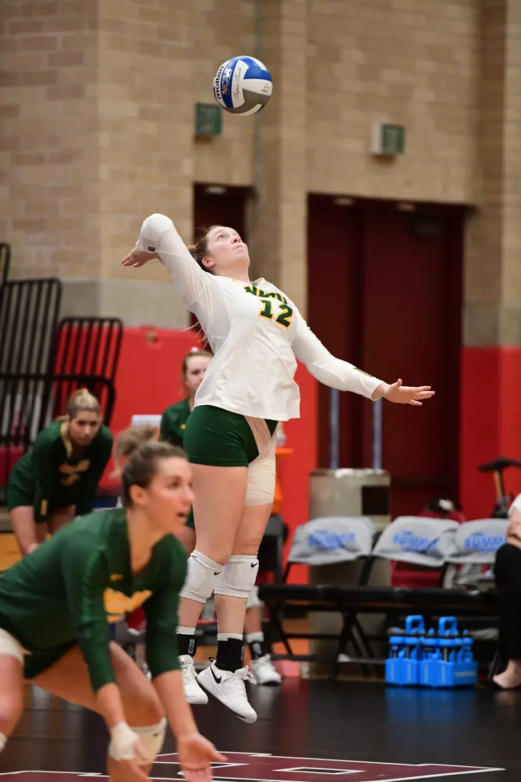 North Dakota State libero Kaylee Hanger during the Summit League tournament quarterfinal against Omaha on Nov. 22 in Denver.