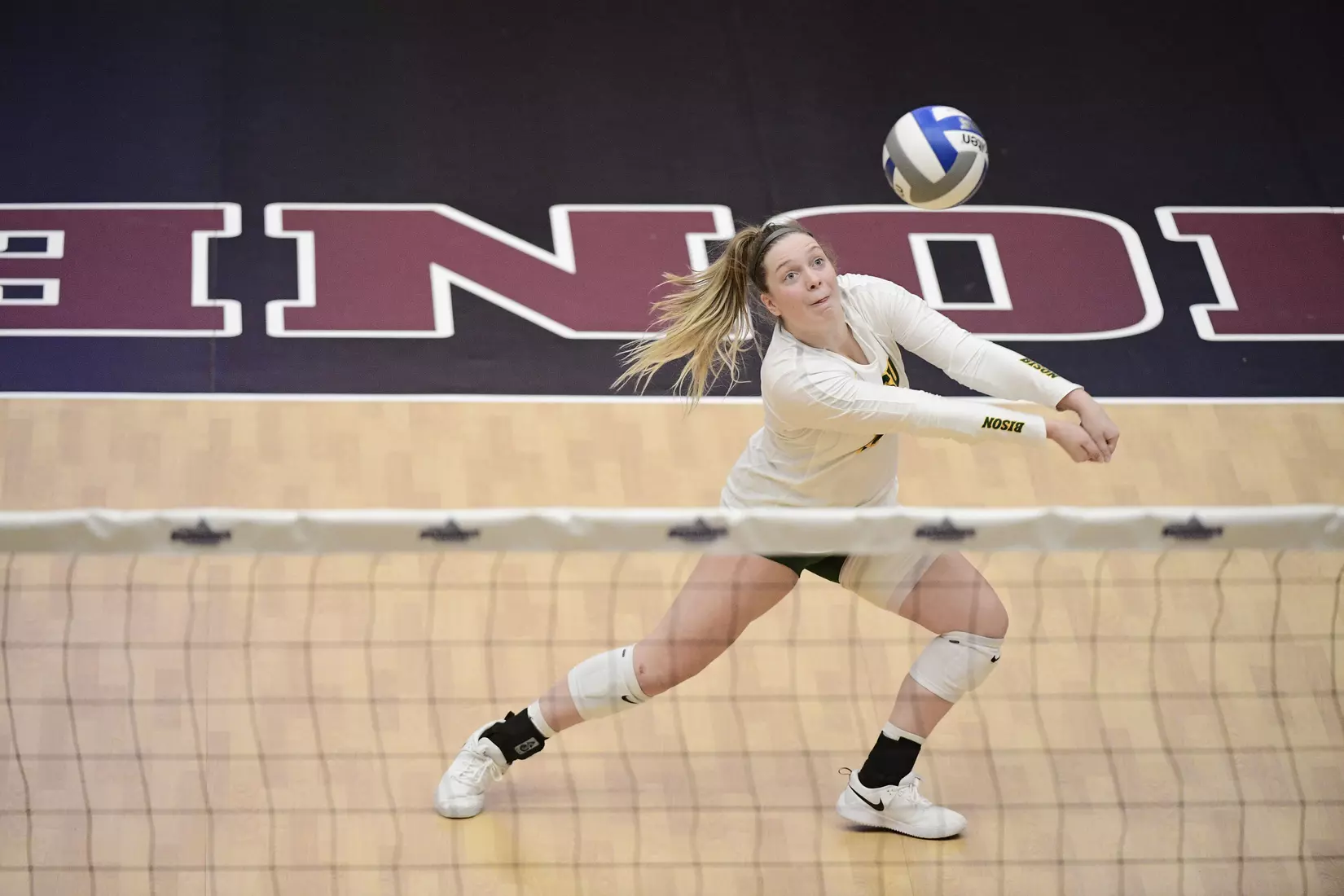 North Dakota State libero Kaylee Hanger during the Summit League tournament quarterfinal against Omaha on Nov. 22 in Denver.
