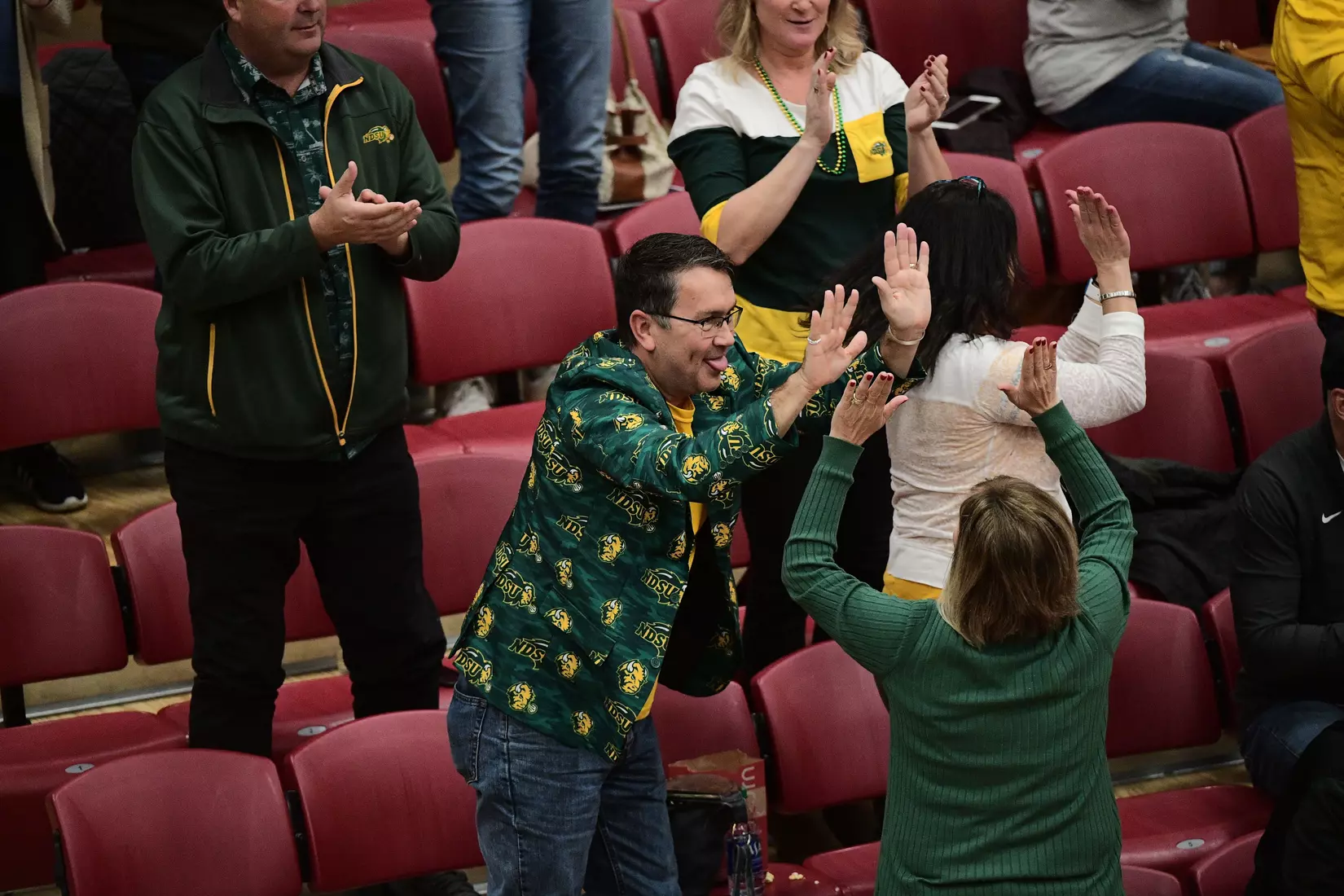 North Dakota State fans during the Summit League tournament quarterfinal against Omaha on Nov. 22 in Denver.