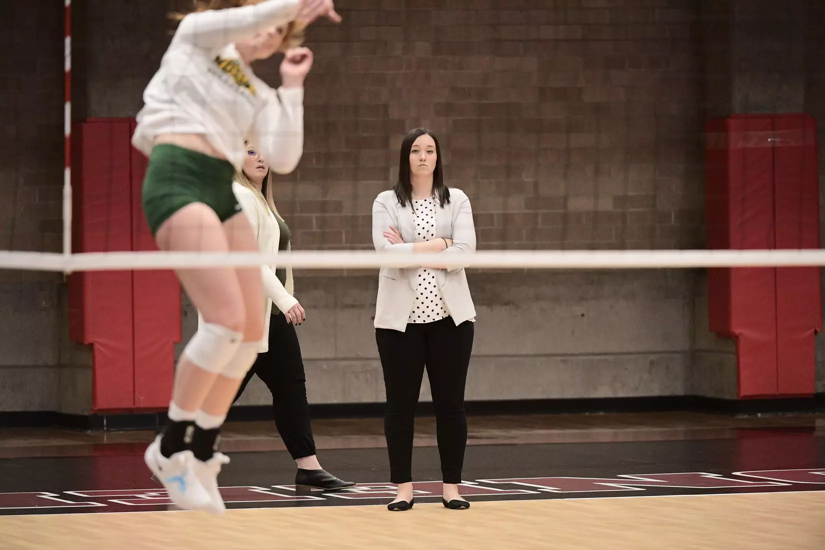 North Dakota State head coach Jennifer Lopez prior to the Summit League tournament quarterfinal against Omaha on Nov. 22 in Denver.