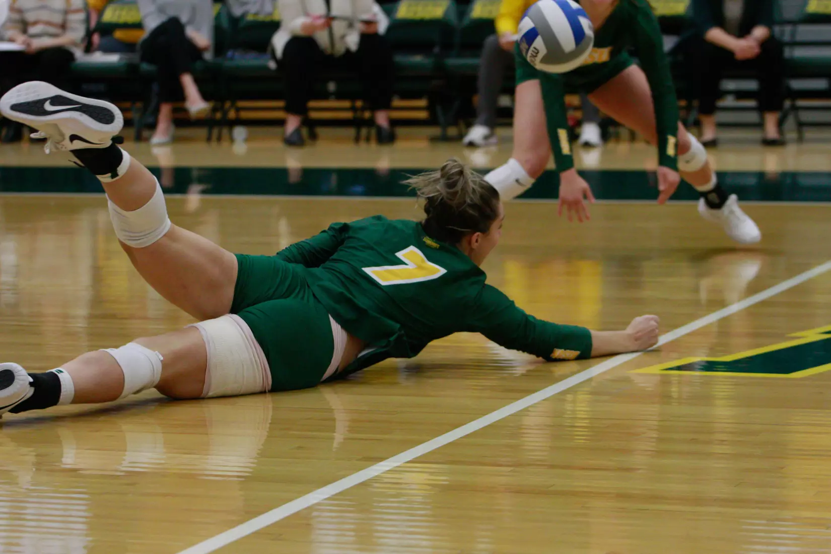 North Dakota State senior Abbi Klos during 3-1 win over Oral Roberts on Nov. 17 in Bentson Bunker Fieldhouse.