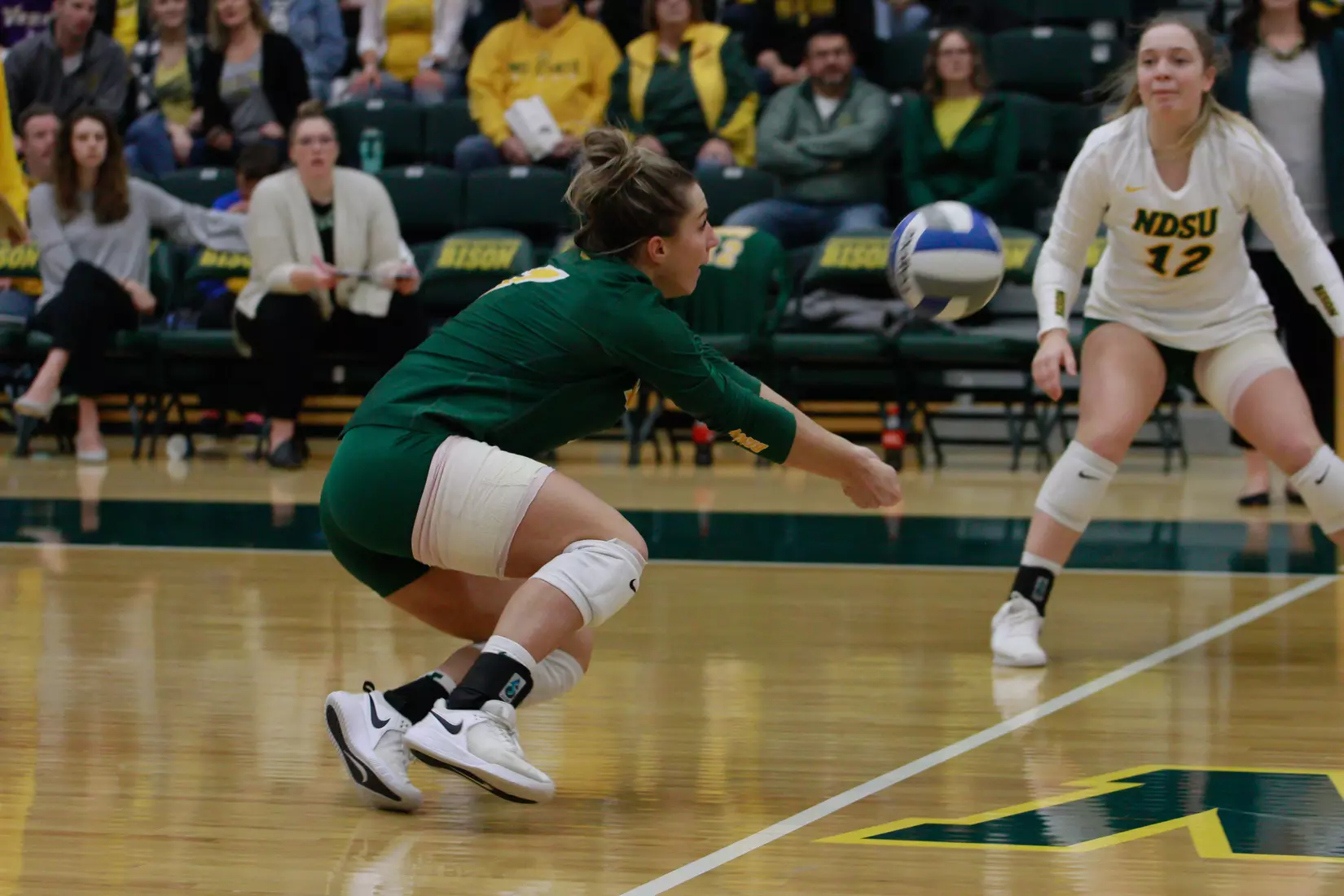 North Dakota State senior Abbi Klos during 3-1 win over Oral Roberts on Nov. 17 in Bentson Bunker Fieldhouse.