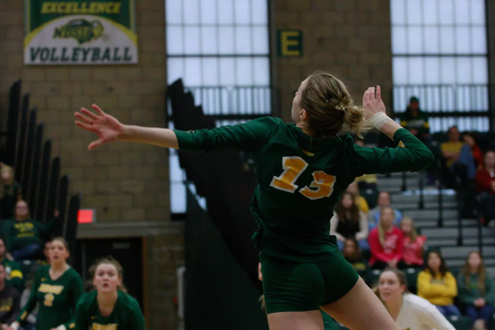 North Dakota State junior Alexis Bachmeier during 3-1 win over Oral Roberts on Nov. 17 in Bentson Bunker Fieldhouse.