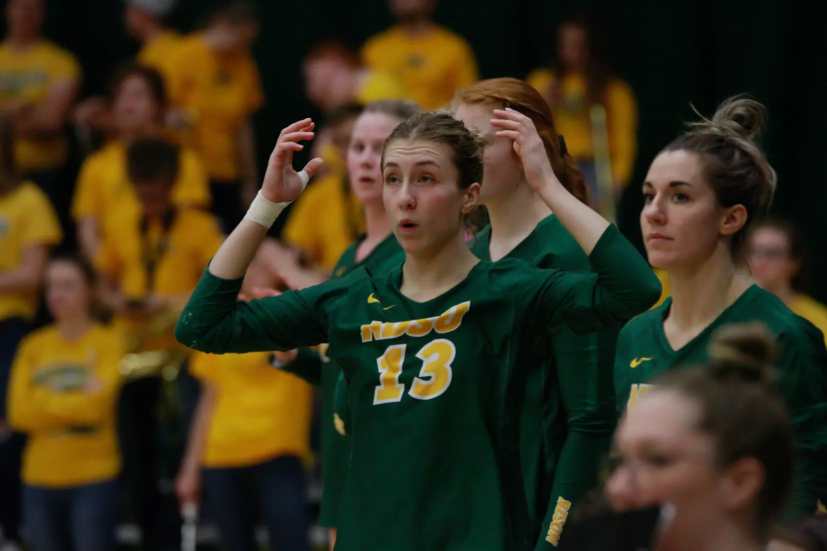 North Dakota State junior Alexis Bachmeier during 3-1 win over Oral Roberts on Nov. 17 in Bentson Bunker Fieldhouse.