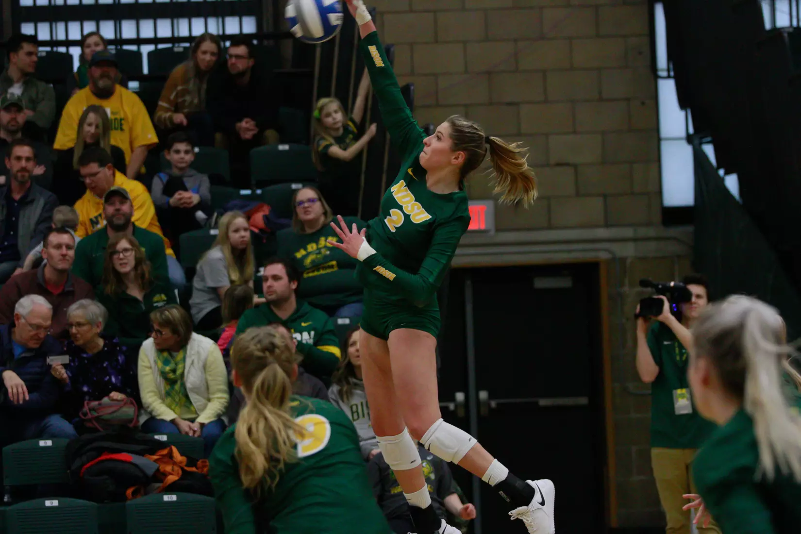 North Dakota State junior Allie Mauch during 3-1 win over Oral Roberts on Nov. 17 in Bentson Bunker Fieldhouse.