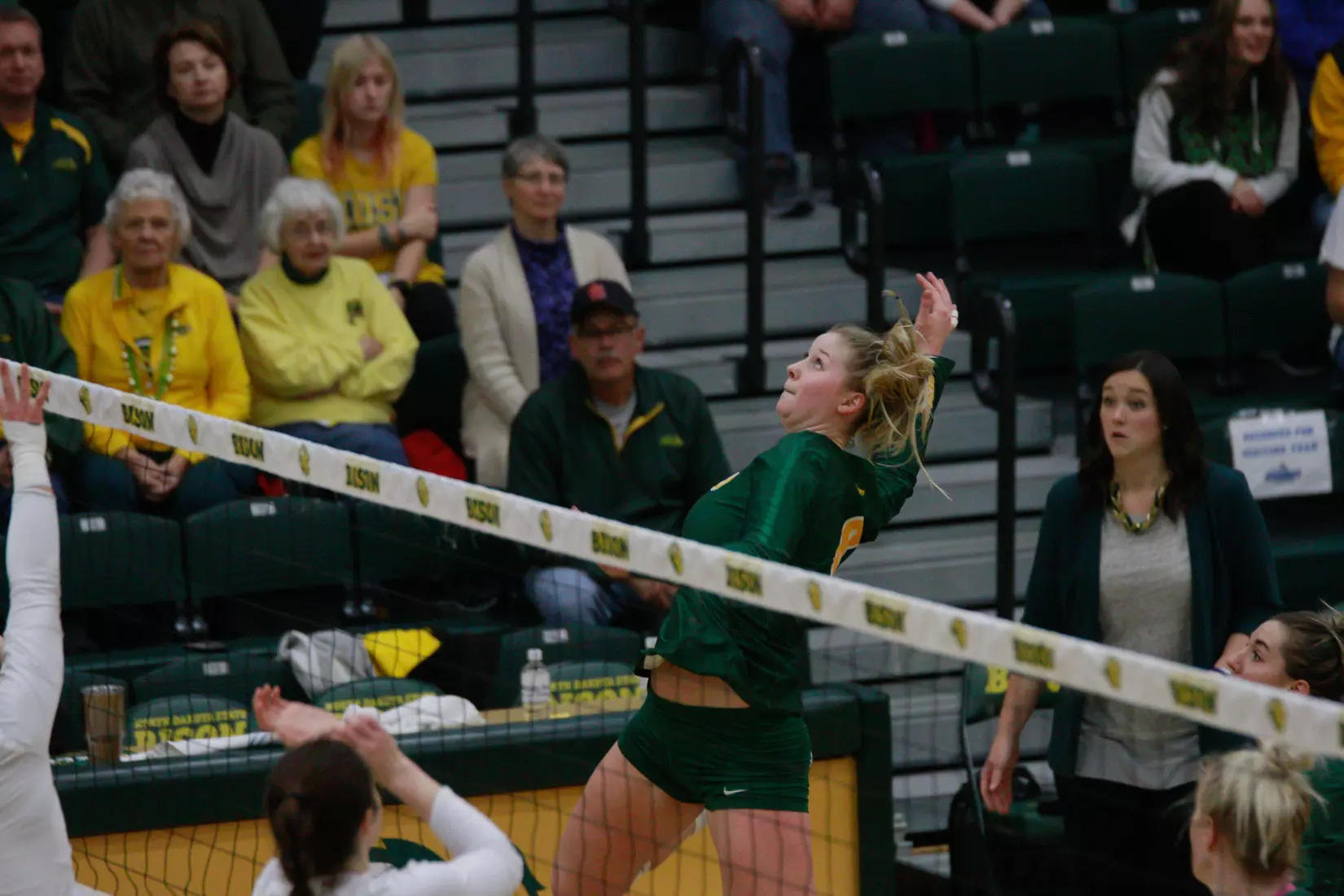 North Dakota State junior Bella Lien during 3-1 win over Oral Roberts on Nov. 17 in Bentson Bunker Fieldhouse.