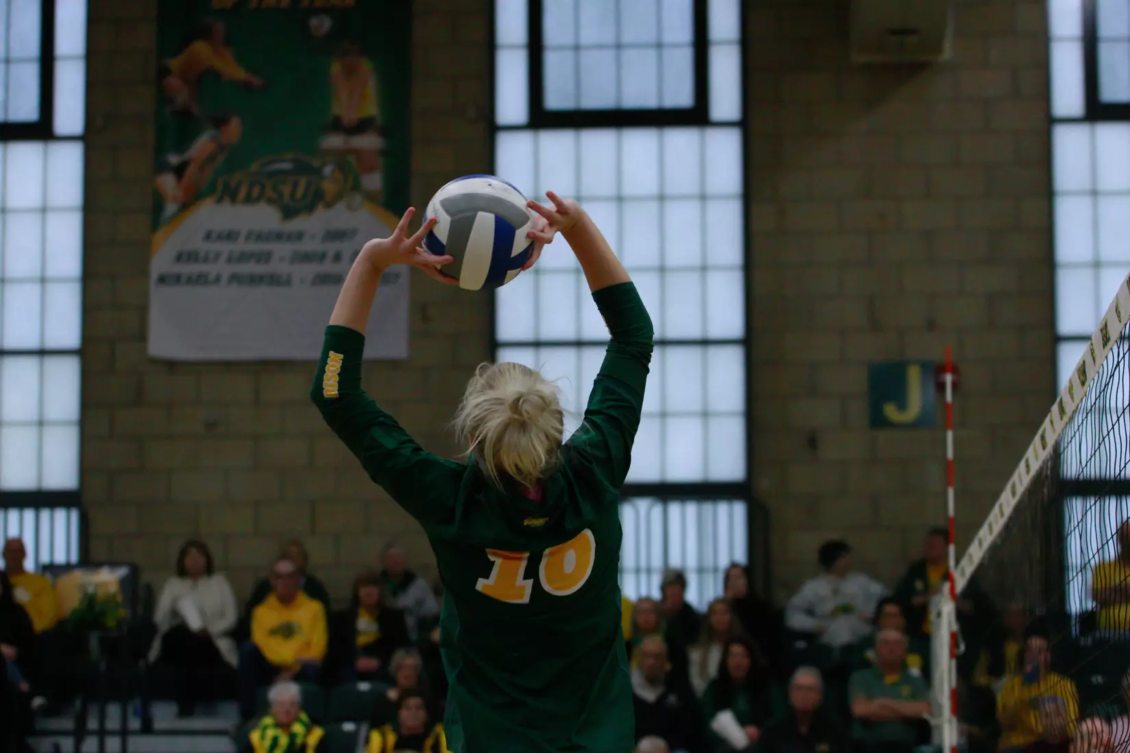 North Dakota State sophomore Kalli Hegerle during 3-1 win over Oral Roberts on Nov. 17 in Bentson Bunker Fieldhouse.