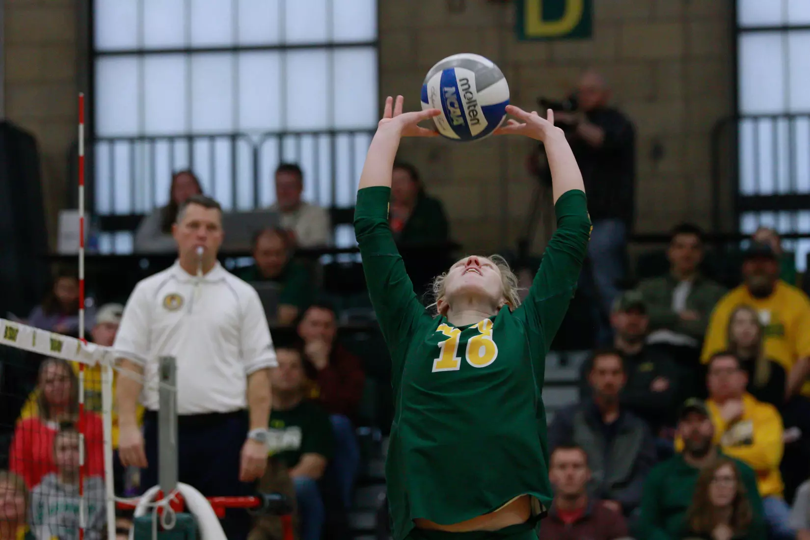 North Dakota State sophomore Kalli Hegerle during 3-1 win over Oral Roberts on Nov. 17 in Bentson Bunker Fieldhouse.