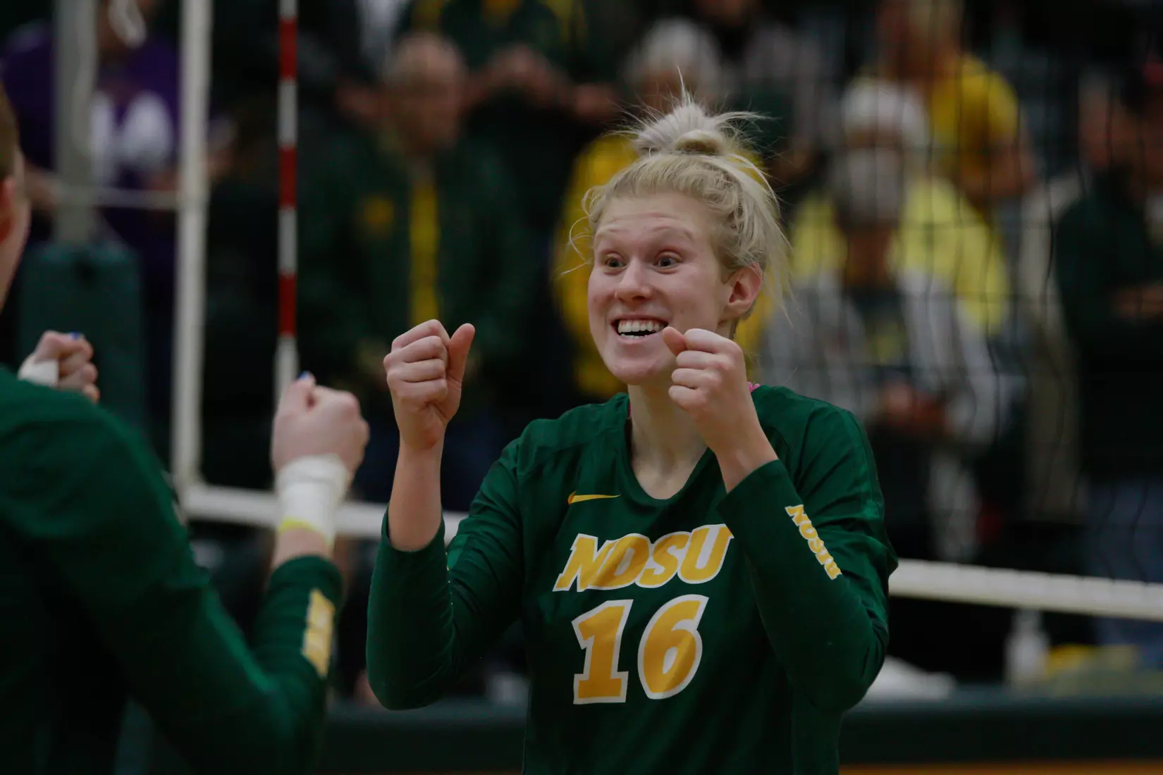 North Dakota State sophomore Kalli Hegerle during 3-1 win over Oral Roberts on Nov. 17 in Bentson Bunker Fieldhouse.