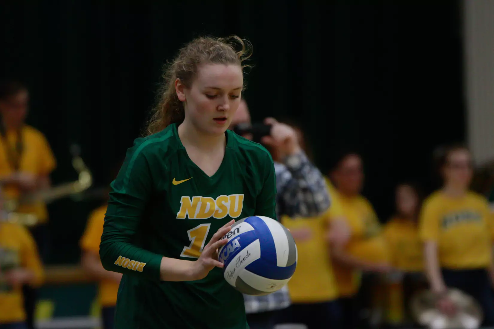 North Dakota State freshman Kelley Johnson during 3-1 win over Oral Roberts on Nov. 17 in Bentson Bunker Fieldhouse.