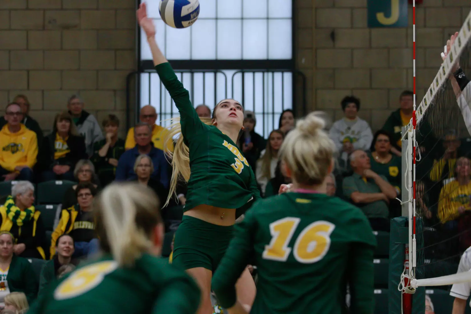 North Dakota State freshman Syra Tanchin during 3-1 win over Oral Roberts on Nov. 17 in Bentson Bunker Fieldhouse.