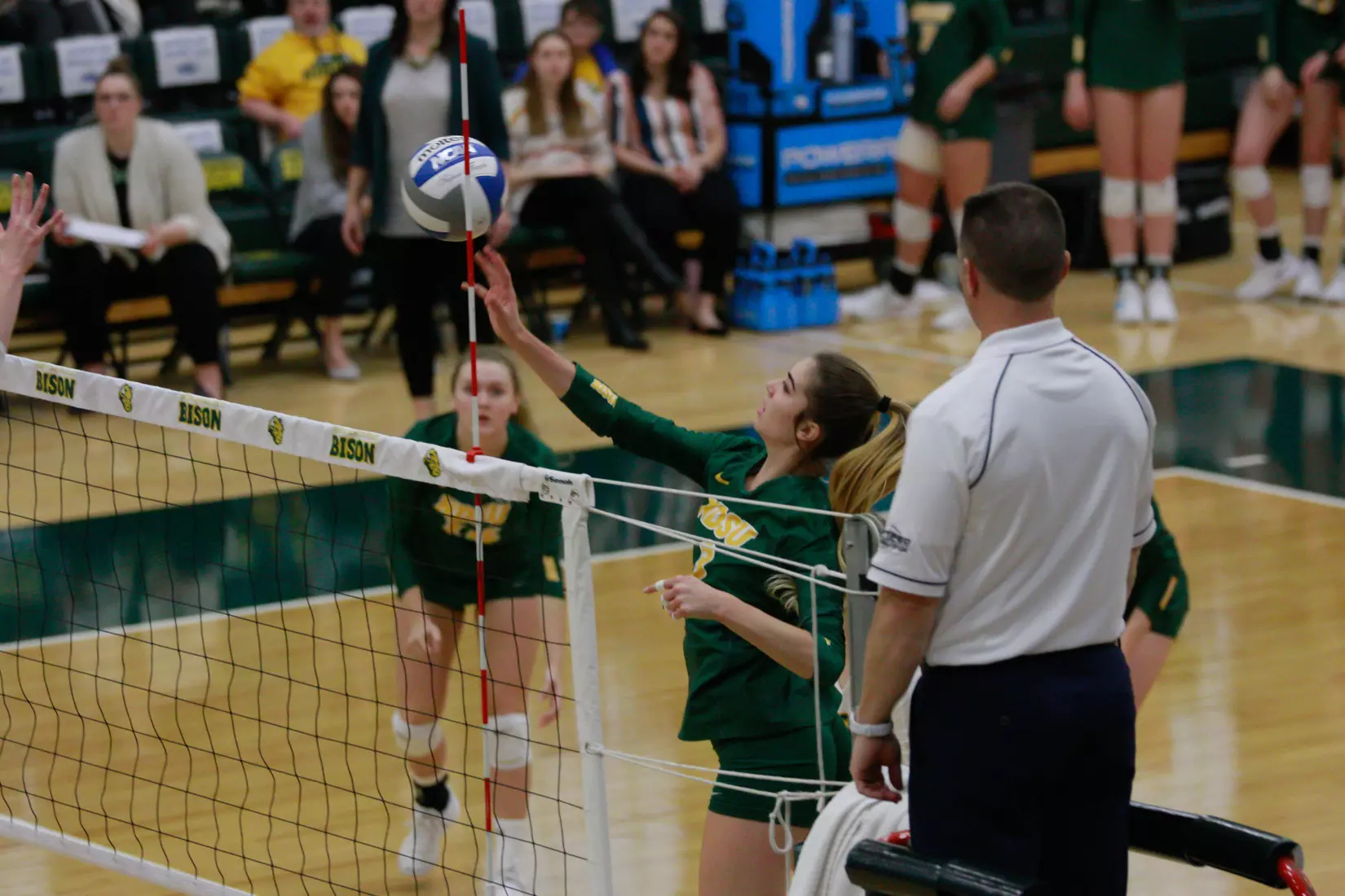 North Dakota State freshman Syra Tanchin during 3-1 win over Oral Roberts on Nov. 17 in Bentson Bunker Fieldhouse.