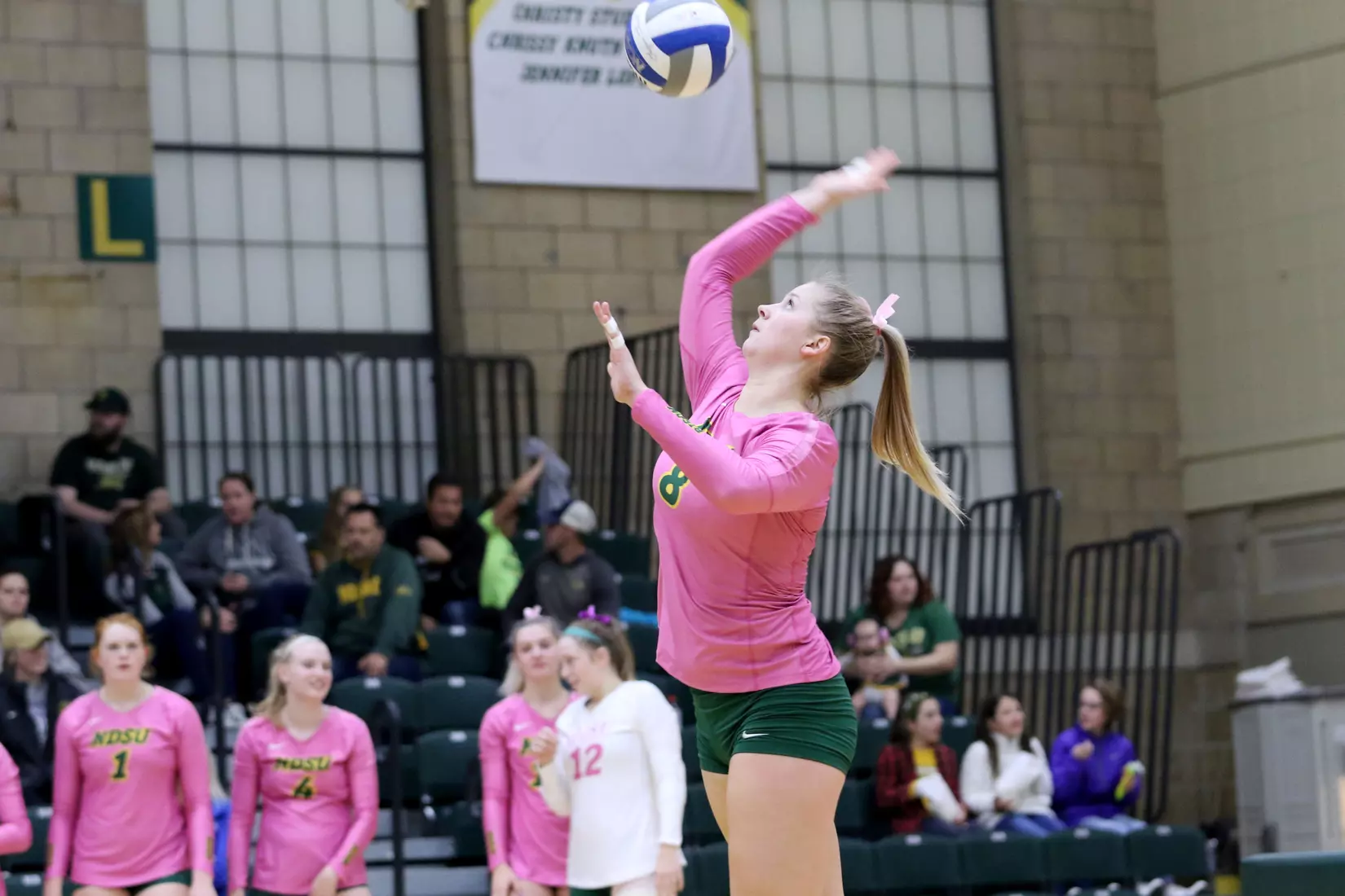 North Dakota State's Bella Lien against Purdue Fort Wayne in Bentson Bunker Fieldhouse.