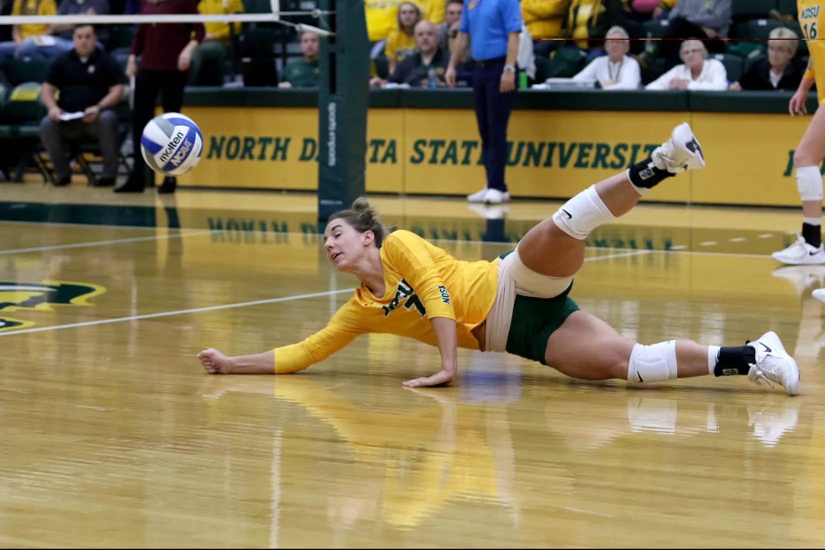 North Dakota State's Abbi Klos against South Dakota in the Bentson Bunker Fieldhouse.