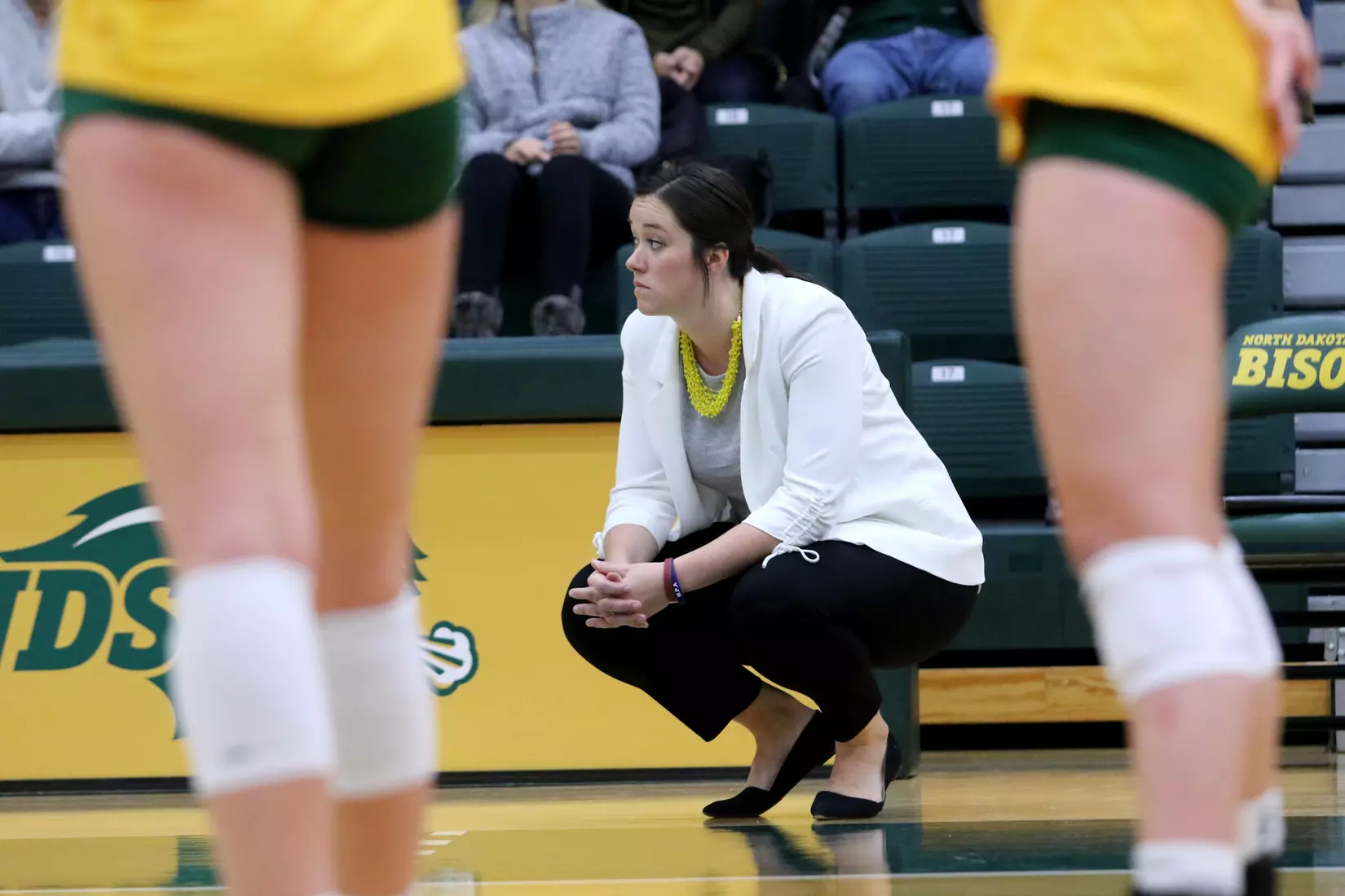 North Dakota State head coach Jennifer Lopez during match against South Dakota in Bentson Bunker Fieldhouse.