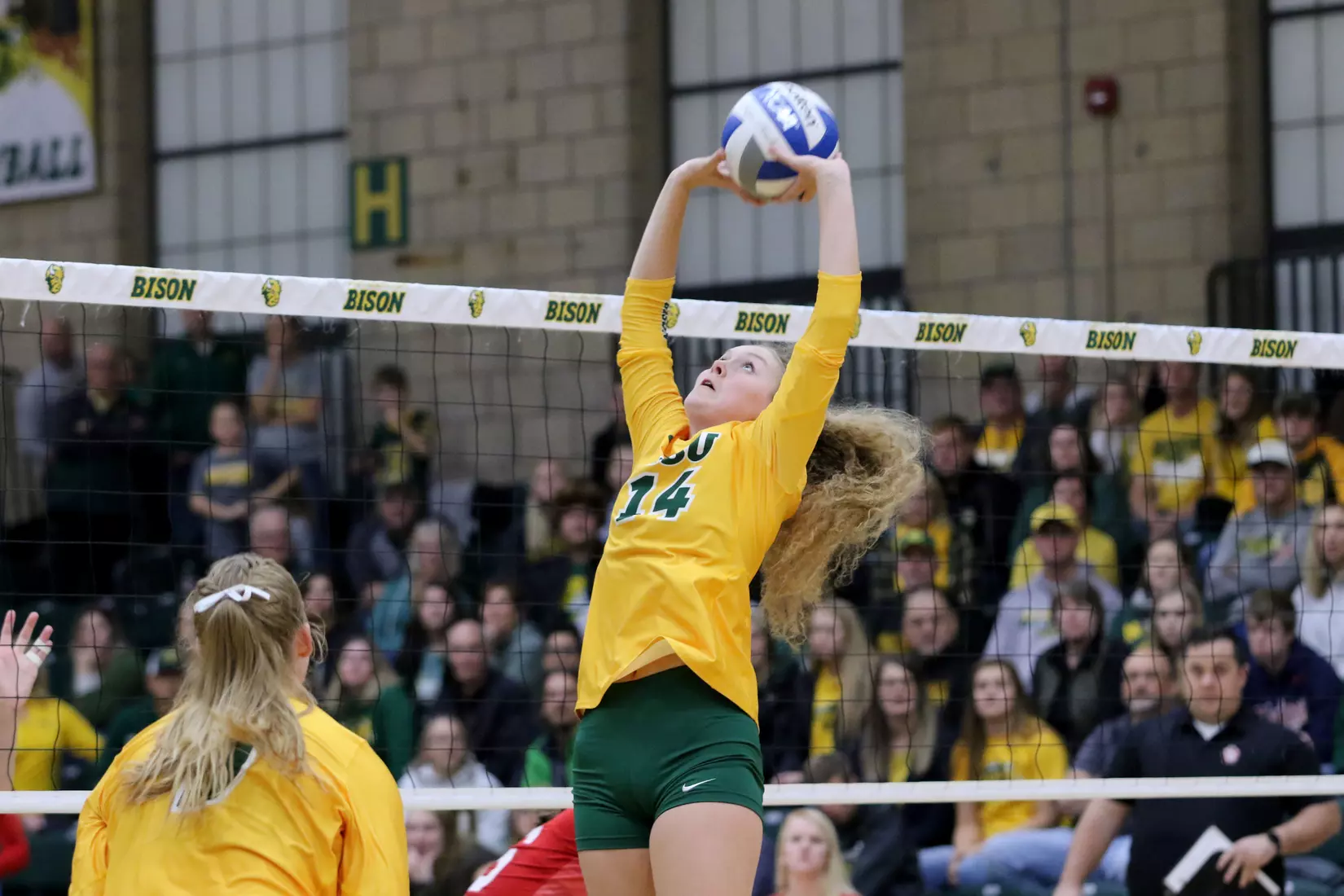 North Dakota State's Kelley Johnson against South Dakota in the Bentson Bunker Fieldhouse.