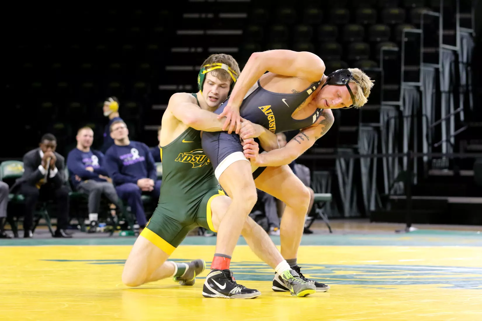 North Dakota State 165 Andrew Fogarty during the 32-9 win over Augustana on Dec. 1 in Scheels Center.