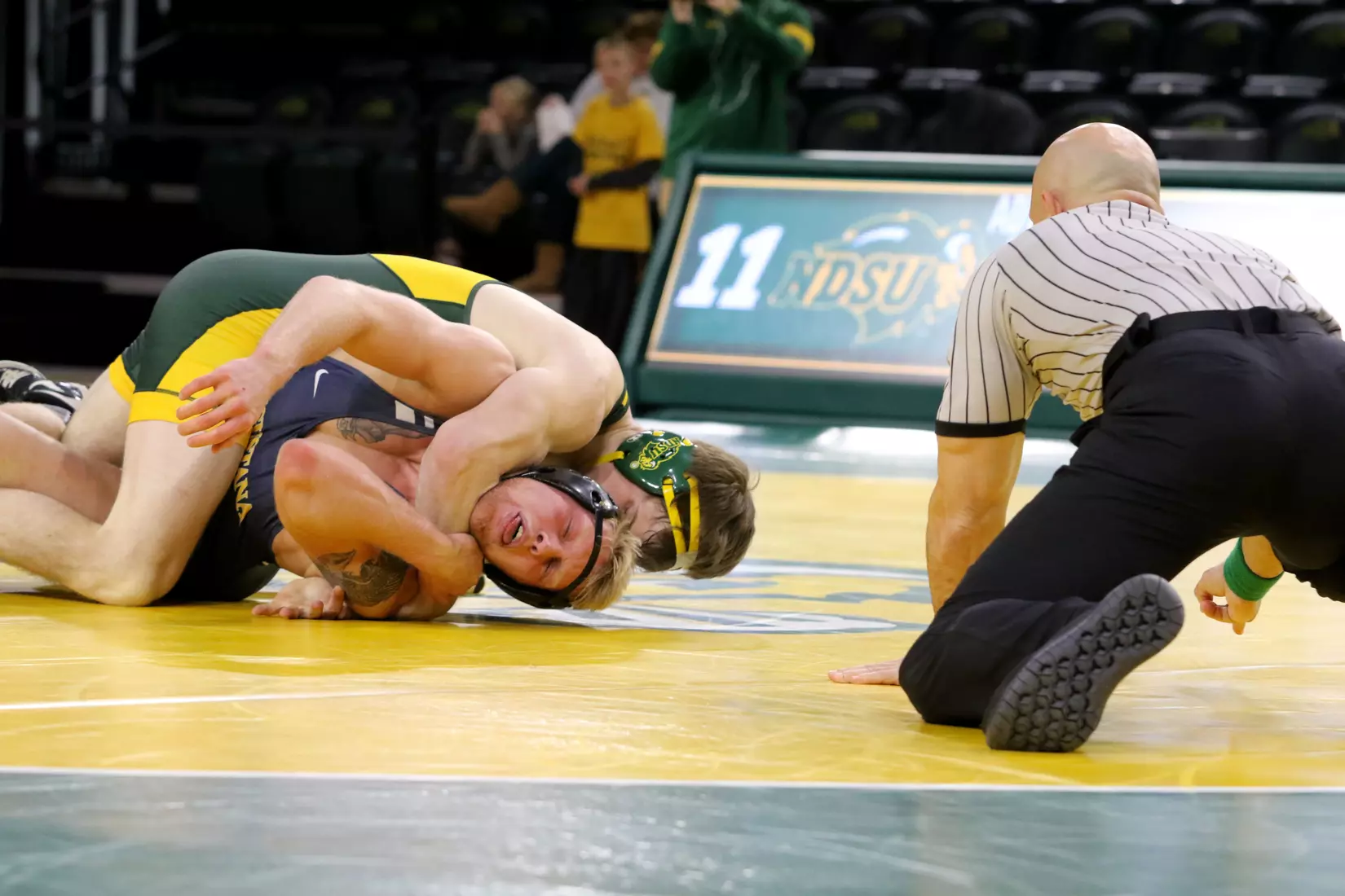 North Dakota State 165 Andrew Fogarty during the 32-9 win over Augustana on Dec. 1 in Scheels Center.