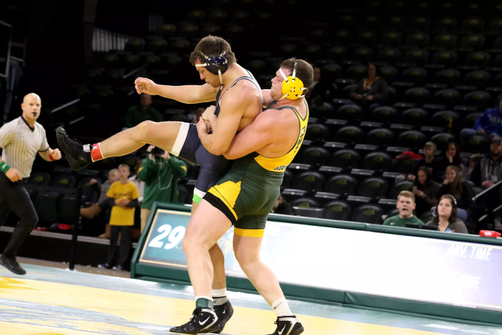 North Dakota State 285 Dan Stibral during the 32-9 win over Augustana on Dec. 1 in Scheels Center.