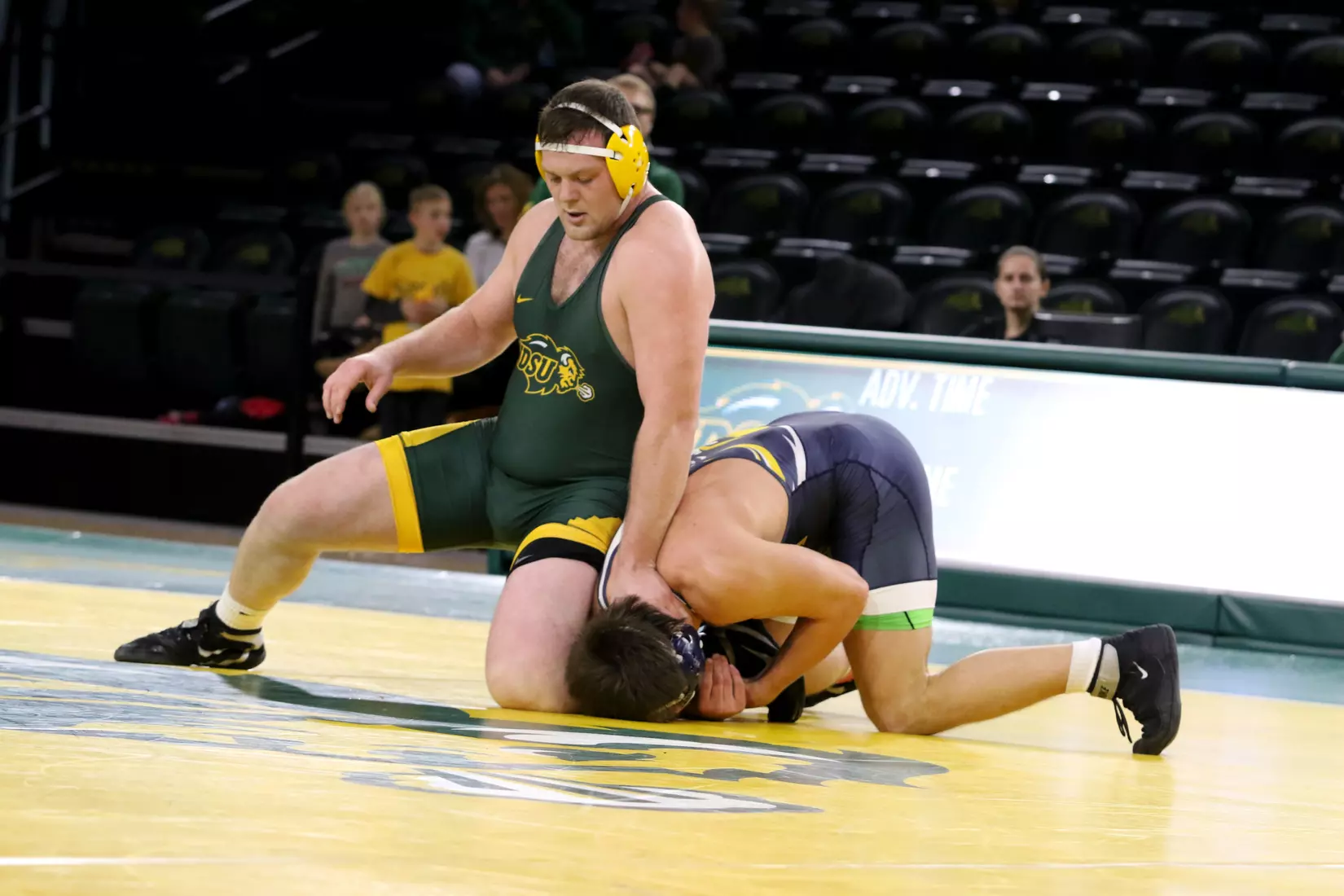 North Dakota State 285 Dan Stibral during the 32-9 win over Augustana on Dec. 1 in Scheels Center.