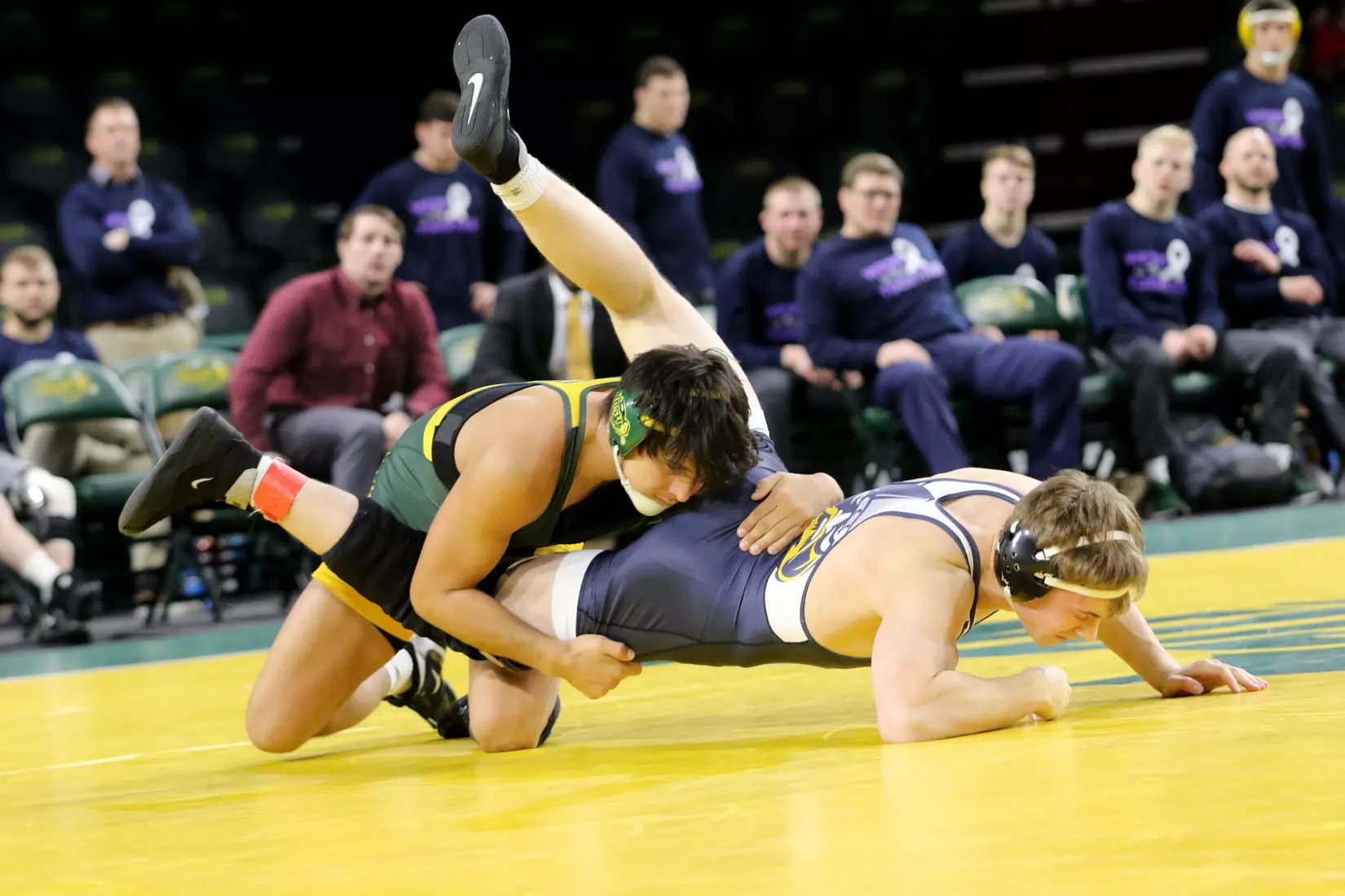 North Dakota State 174 Lorenzo De La Riva during the 32-9 win over Augustana on Dec. 1 in Scheels Center.