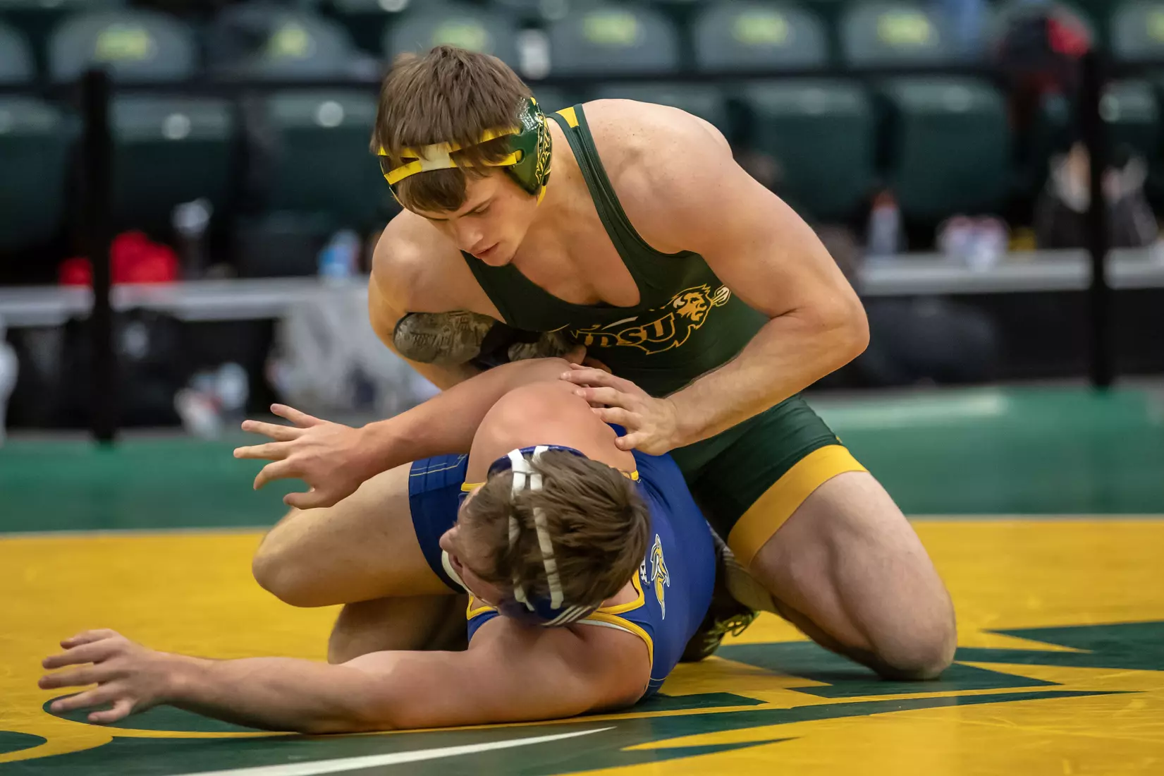 North Dakota State 165 Andrew Fogarty at 49th Bison Open on Nov. 9 in Scheels Center.