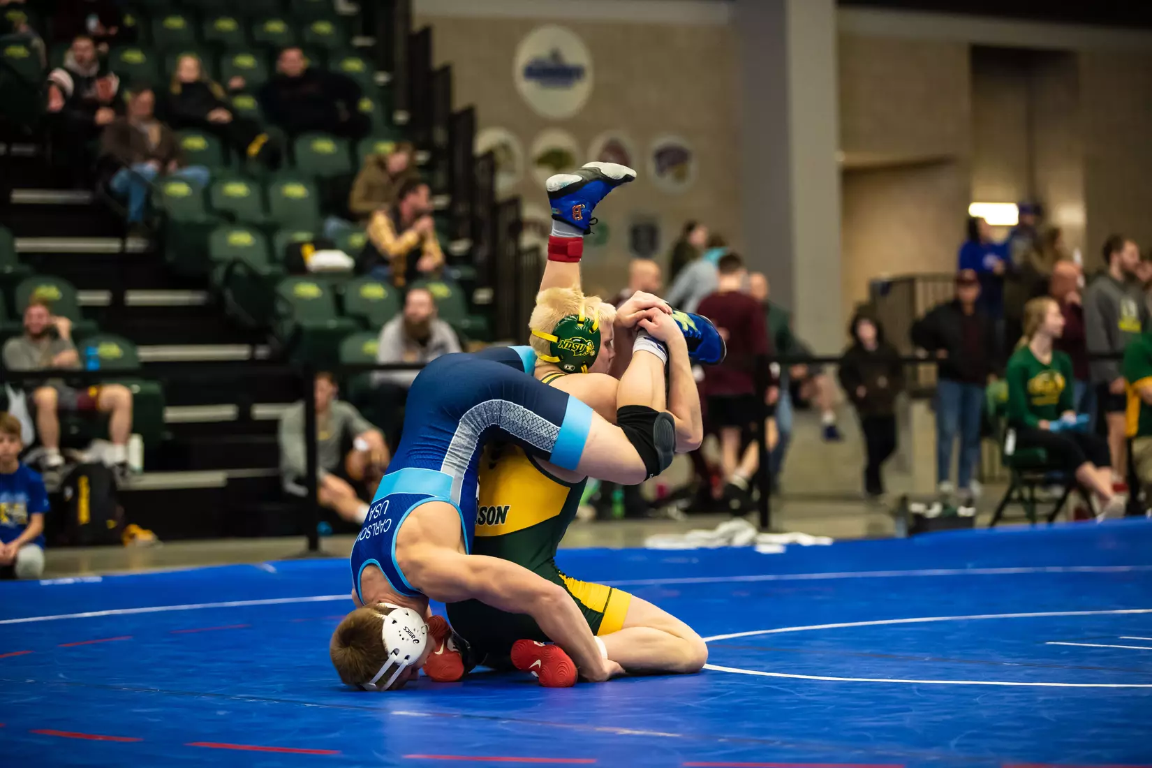 North Dakota State 141 Dylan Droegemueller at 49th Bison Open on Nov. 9 in Scheels Center.