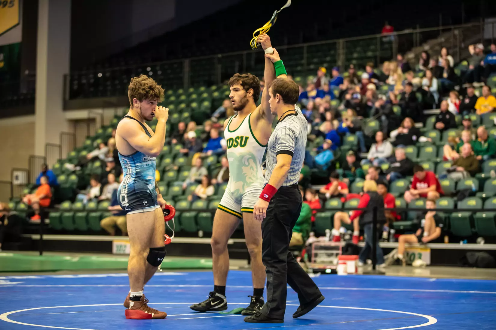 North Dakota State unattached 149 Michael Weber at 49th Bison Open on Nov. 9 in Scheels Center.