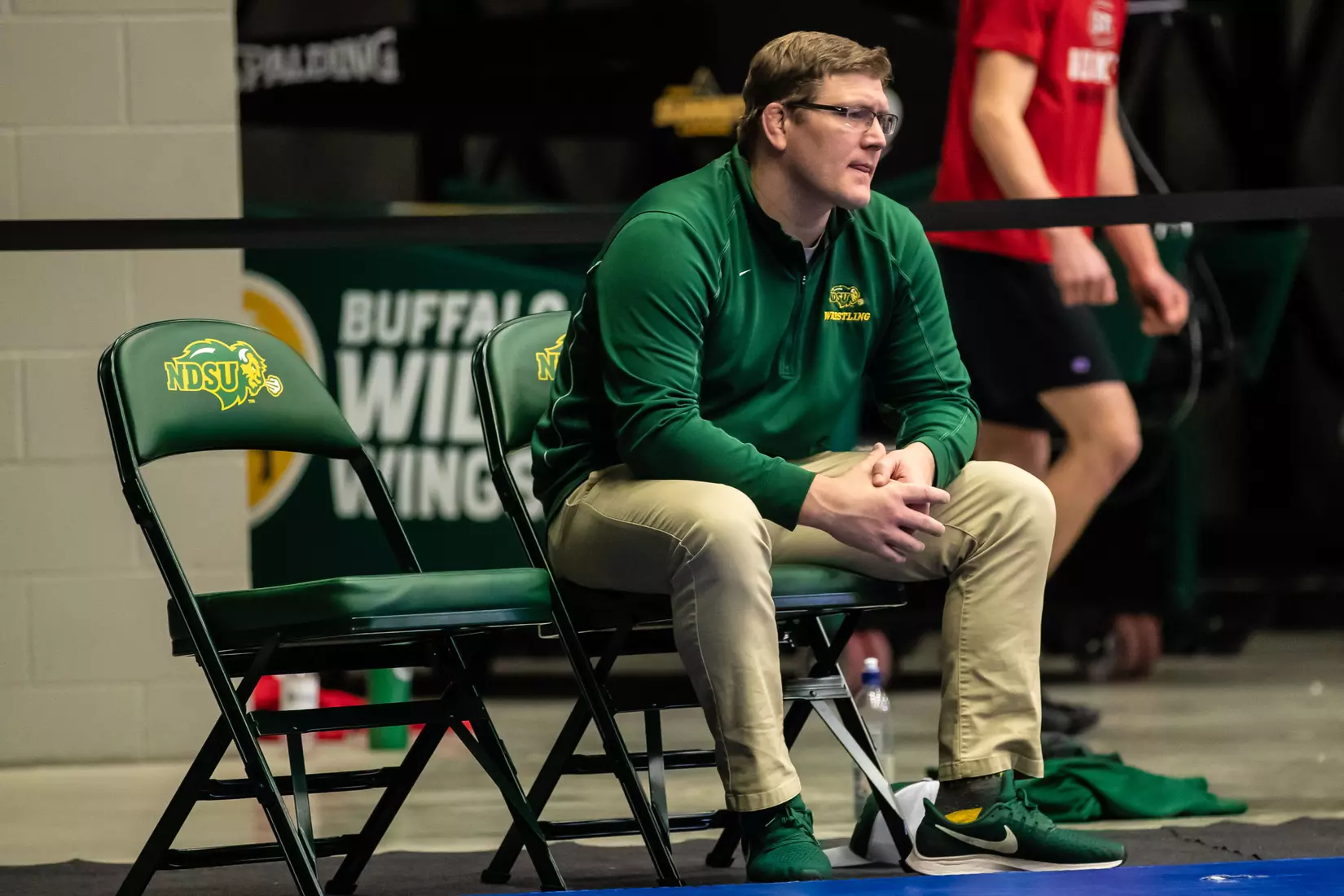 North Dakota State head coach Roger Kish at 49th Bison Open on Nov. 9 in Scheels Center.