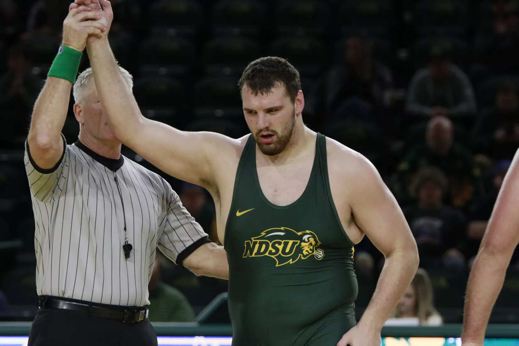 North Dakota State 285 Brandon Metz during Bison 24-9 win over Cal State Bakersfield on Nov. 3 in Scheels Center.