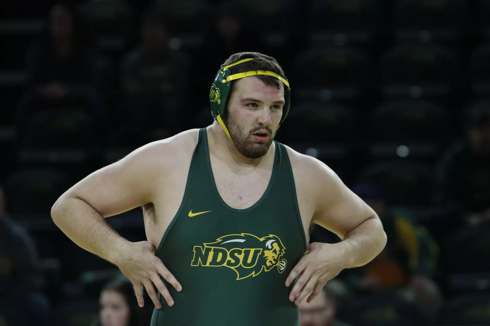 North Dakota State 285 Brandon Metz during Bison 24-9 win over Cal State Bakersfield on Nov. 3 in Scheels Center.