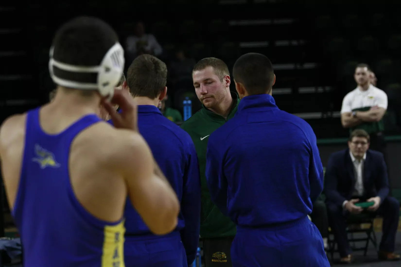 North Dakota State 197 Cordell Eaton during captain's meeting prior to Bison 24-9 win over Cal State Bakersfield on Nov. 3 in Scheels Center.
