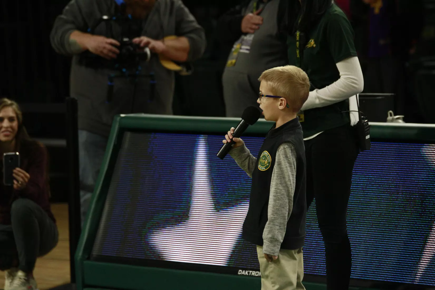 North Dakota State national anthem performed prior to the Bison 24-9 win over Cal State Bakersfield on Nov. 3 in Scheels Center.