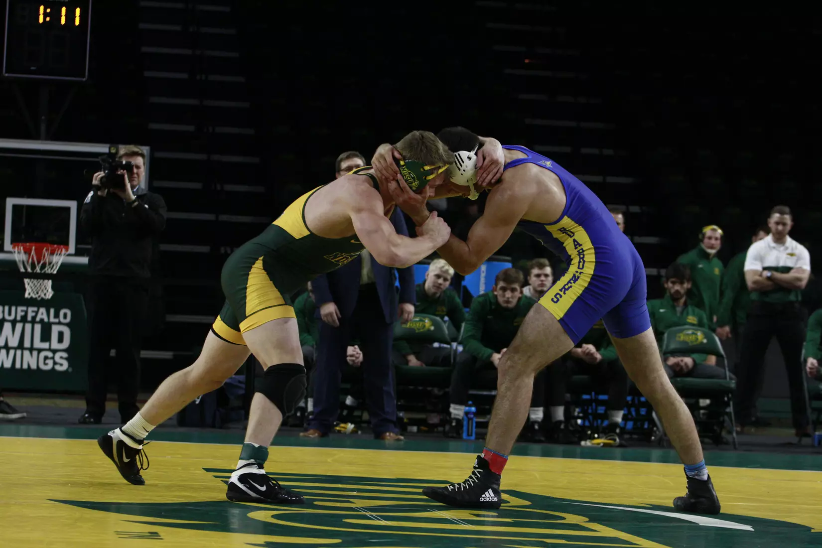 North Dakota State 184 TJ Pottinger during Bison 24-9 win over Cal State Bakersfield on Nov. 3 in Scheels Center.